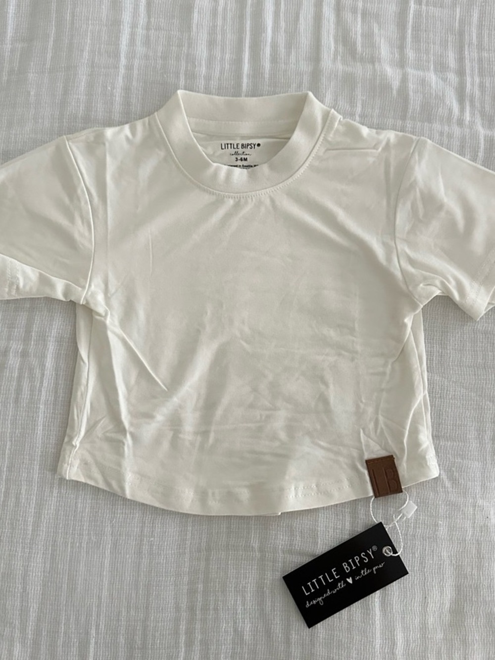 Little Bipsy Cream Kids' Short Sleeve Tee